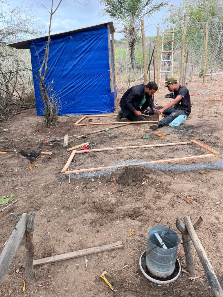 Vereador Jamiltom Fernandes acompanha implantação de quintais produtivos em Ponto Novo.