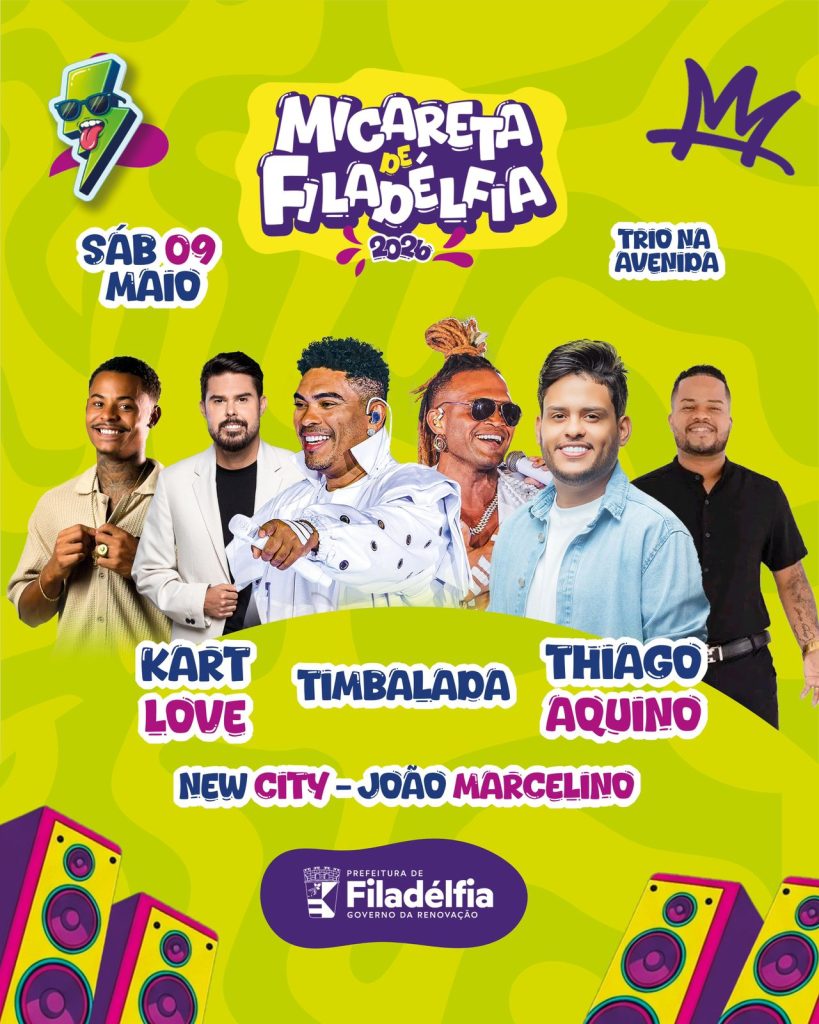 Fim de Semana Histórico: Filadélfia celebra 41 anos com Micareta, Dia das Mães e Corre Filadélfia.